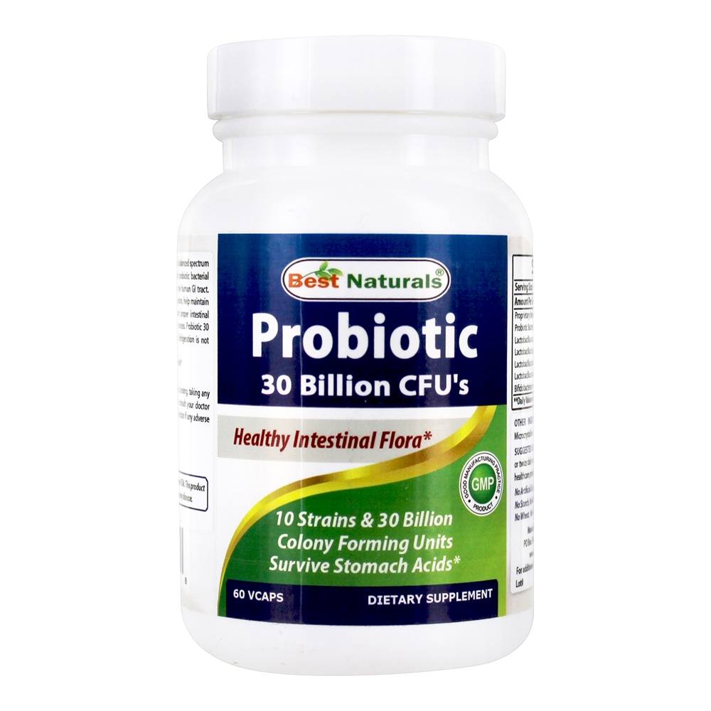 Intestinal Saudável Probiótico Flora 30 Bilhões de UFC - 60 VCap (s) Best Naturals
