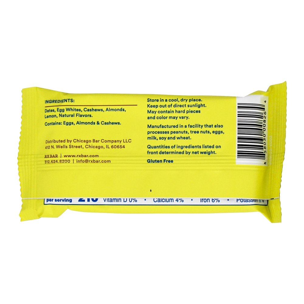 Barra de Proteína Limão - 1.83 oz. RXBAR - Imagem 2