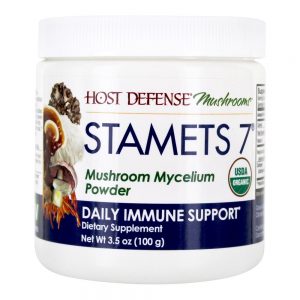 Stamets 7 Suporte imune diário Pó de micélio de cogumelo - 3.5 oz. Host Defense