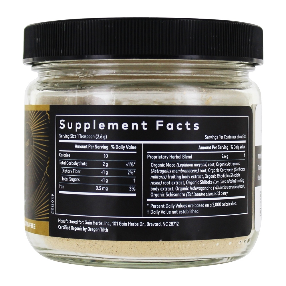 Energy Thrive Powder - 3.53 oz. Gaia Herbs - Imagem 2