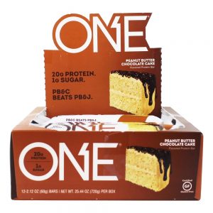 Uma barra de proteína caixa de manteiga de amendoim bolo de chocolate - 12 Barras ISS Research