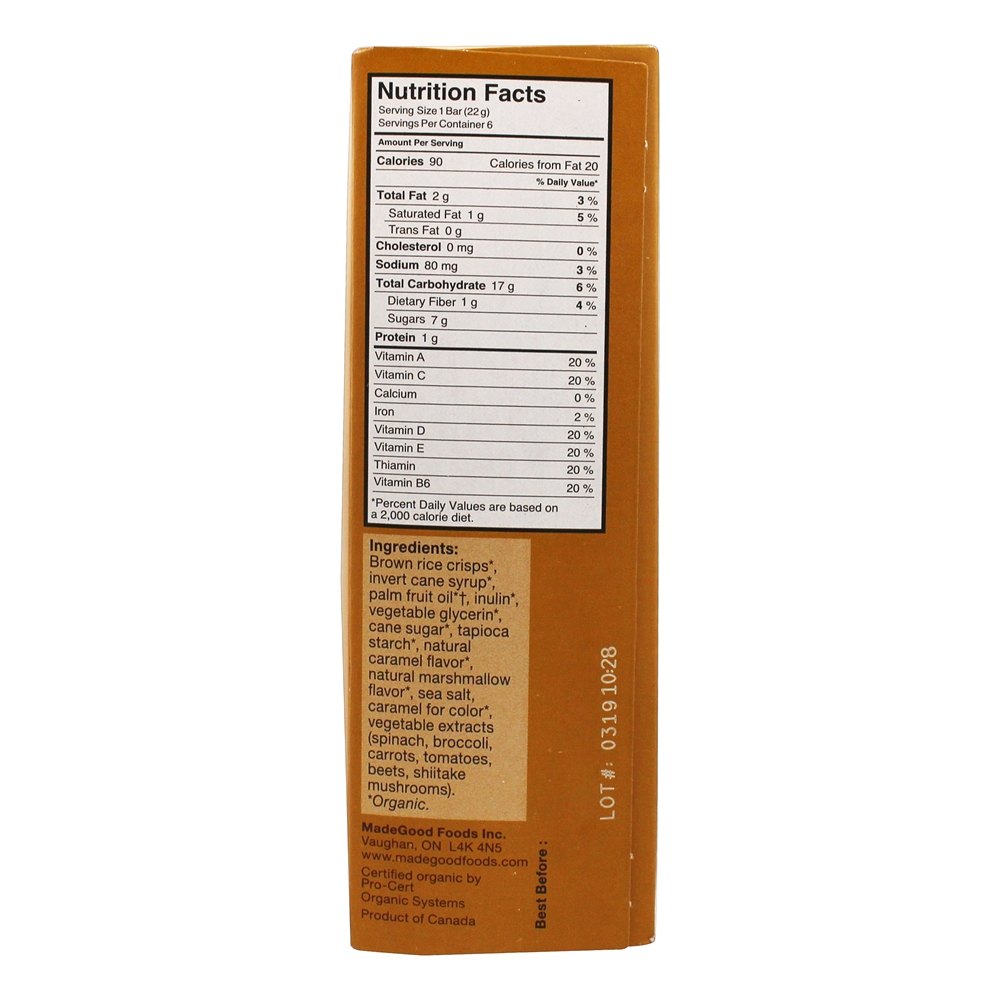 Caramelo Crispy Squares Orgânico - 6 Barras Made Good - Imagem 2