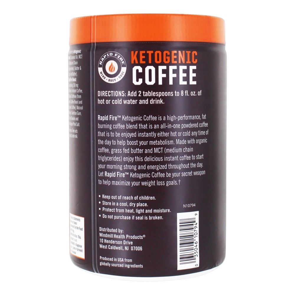 Café Cetogênico Avelã Em Pó De Café Instantâneo - 7.93 oz. Rapid Fire - Imagem 3