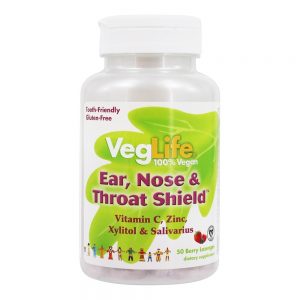 Baga de Orelha, Nariz e Garganta - 50 Pastilhas VegLife