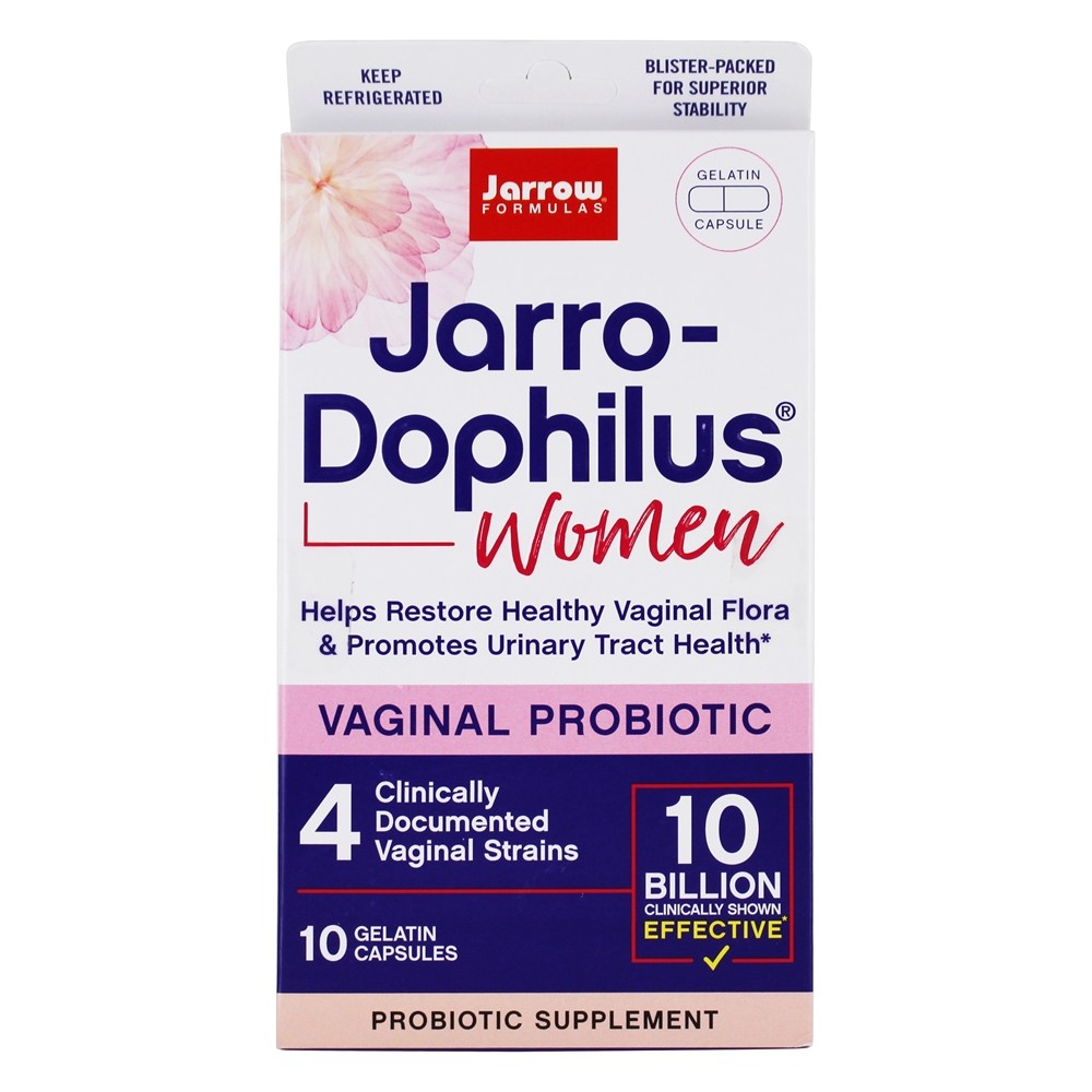 Fórmula Probiótica Vaginal de Mulheres Jarro-Dophilus 10 Bilhões de UFC - Cápsulas 10 Jarrow Formulas