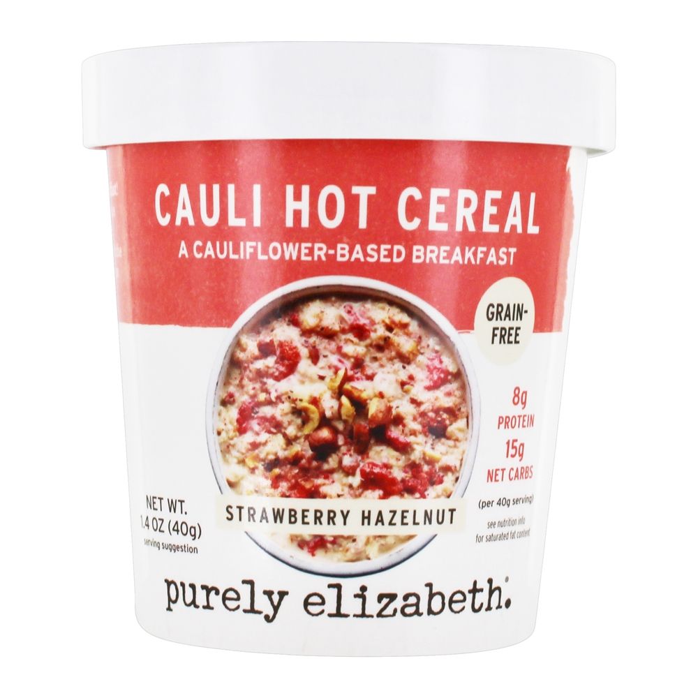 Avelã de morango sem grãos Cauli quente de cereais - 1.4 oz. Purely Elizabeth