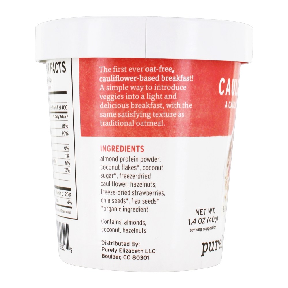 Avelã de morango sem grãos Cauli quente de cereais - 1.4 oz. Purely Elizabeth - Imagem 2