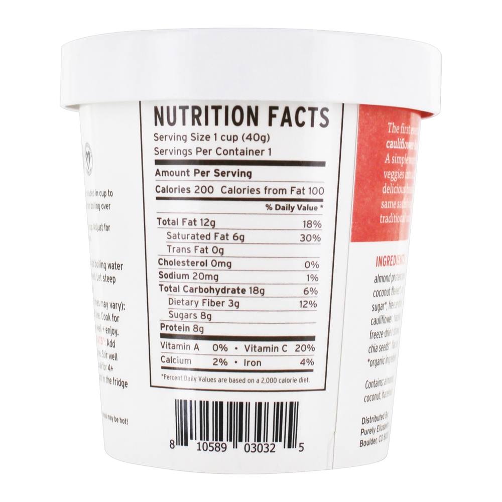Avelã de morango sem grãos Cauli quente de cereais - 1.4 oz. Purely Elizabeth - Imagem 3