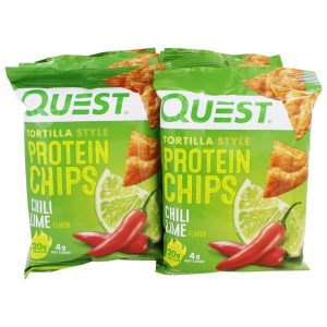 Caixa de Chips de Proteína Estilo Tortilla Chili Lime - 8 Malas Quest Nutrition