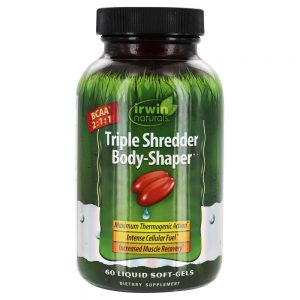 Trituradora Tripla Body-Shaper BCAA 2 : 1: 1 - 60 Softgels líquidos Irwin Naturals