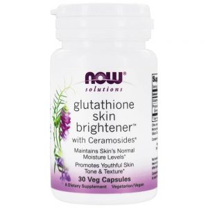 Abrilhantador da pele com glutationa com ceramosidas - 30 Cápsula (s) vegetal (s) NOW Foods