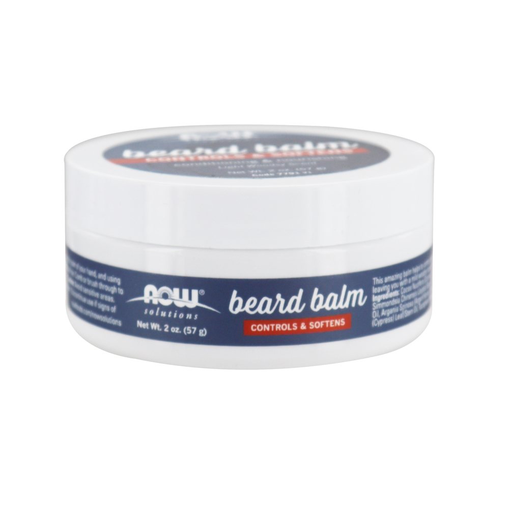 Soluções NOW Beard Balm Light Woodsy - 2 oz. NOW Foods