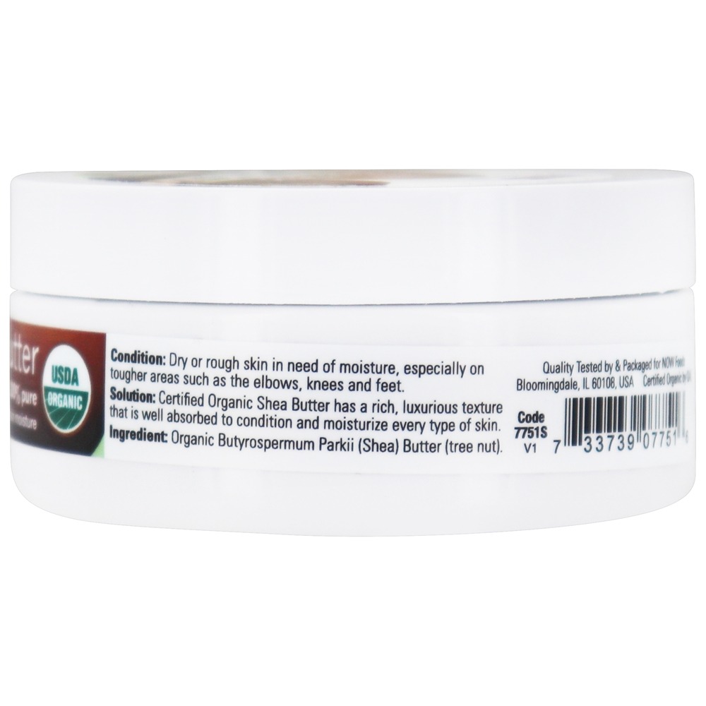 NOW Solutions Organic 100 % Pure Manteiga de Karité - 3 oz. NOW Foods - Imagem 3