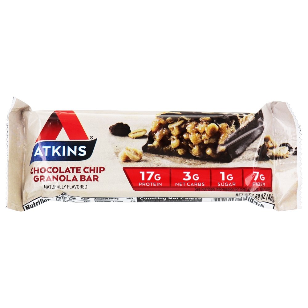 Barras de refeições ricas em proteínas Granulado com pepitas de chocolate - 8 Barras Atkins - Imagem 4