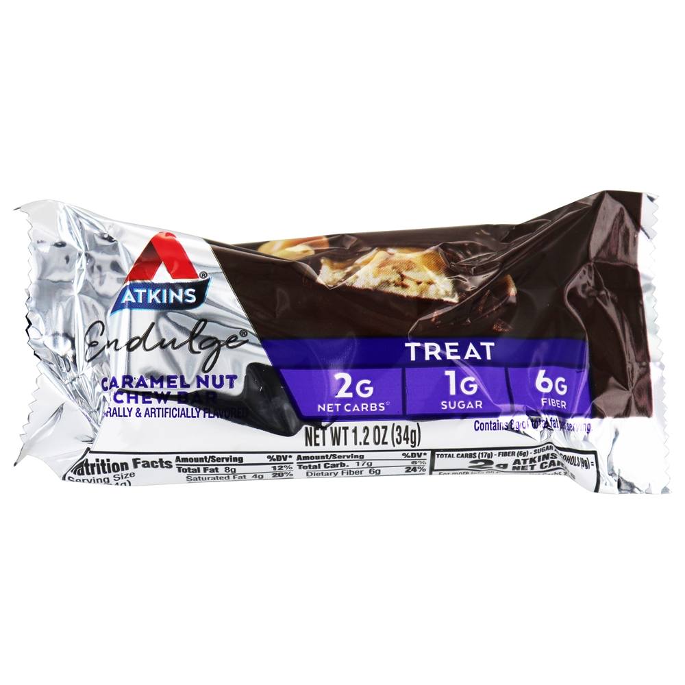 Endulge Tratar barras de chocolate Value Pack Caramel Nut Chew - 10 Barras Atkins - Imagem 3