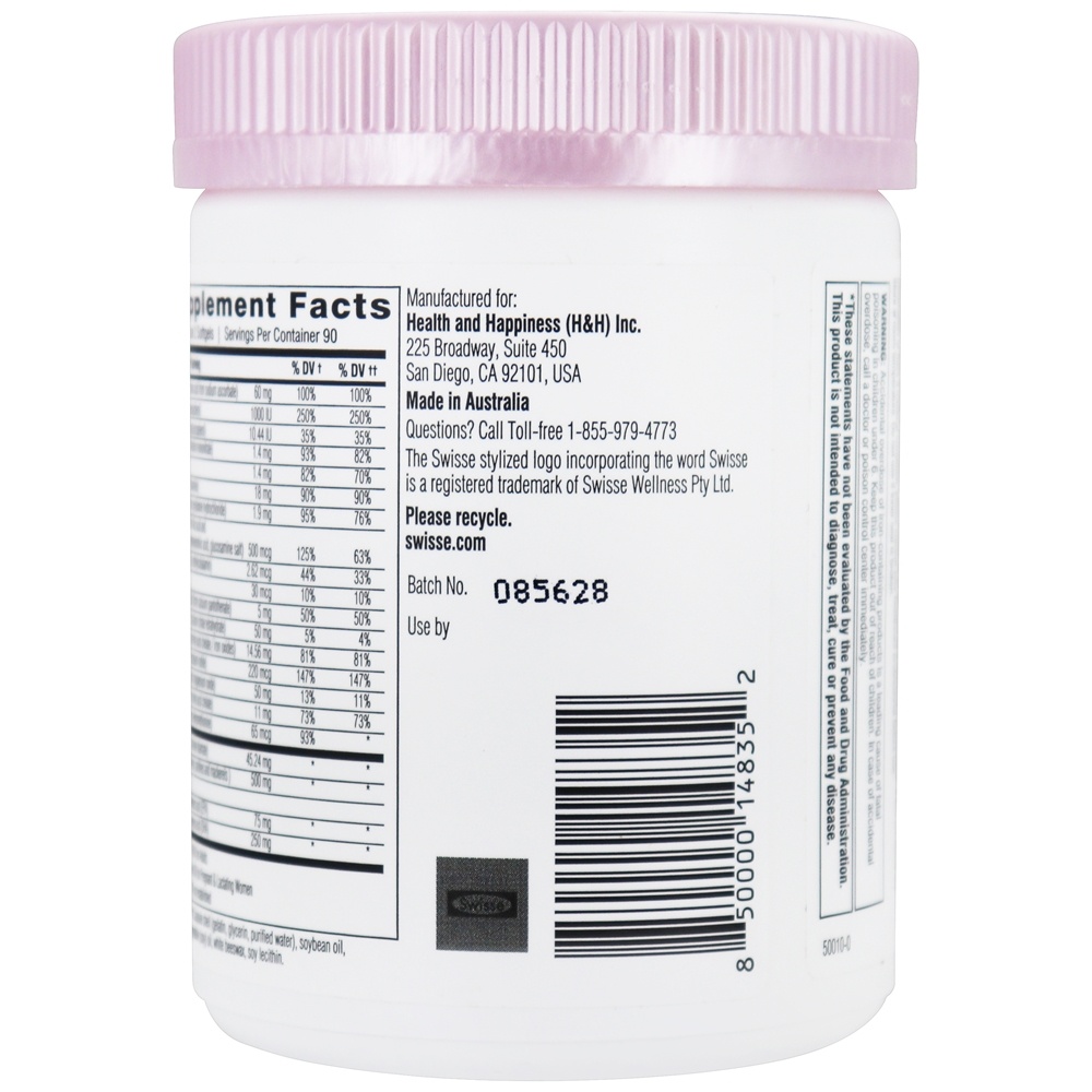 Multivitamínico Pré-Concepção e Gravidez Ultinatal - 180 Softgels Swisse - Imagem 3