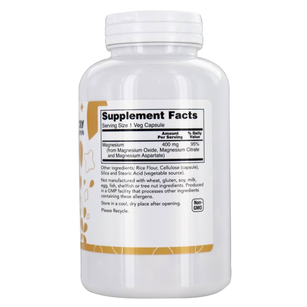 Magnésio 400 mg. - Cápsulas LuckyVitamin 180 LuckyVitamin - Imagem 2
