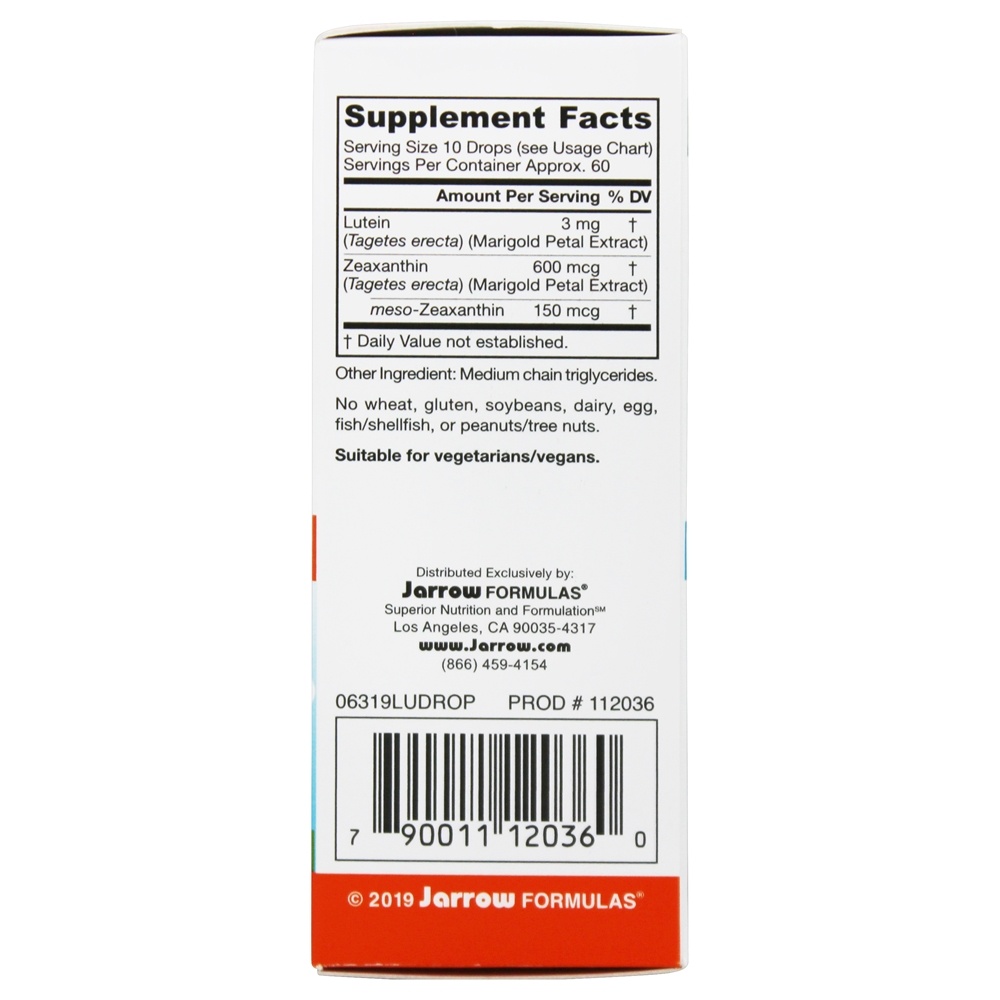 Luteína + para crianças, olhos e cérebro Health Support - 0.51 fl. oz. Jarrow Formulas - Imagem 3