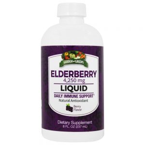 Zinco de sabugueiro e vitamina C - suporte imunológico diário - 8 fl. oz. Garden Greens