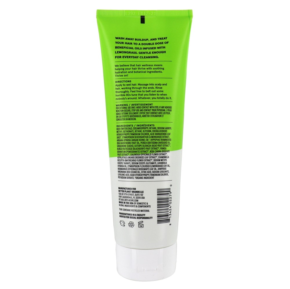 Curiosamente Esclarecendo Xampu Lemongrass & Argan - 8 fl. oz. ACURE - Imagem 2