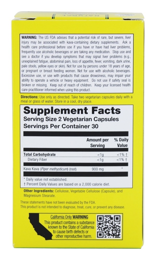 Kava Kava 450 mg. - Cápsulas vegetarianas 60 Natural Balance - Imagem 2
