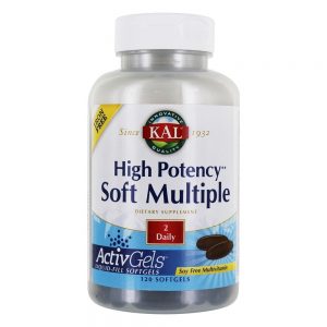 Vitamina múltipla macia livre da potência alta do ferro - 120 Softgels Kal