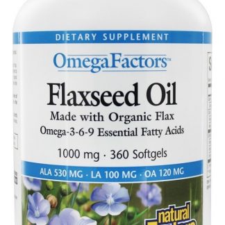 OmegaFactors Óleo de Linhaça Orgânico 1000 mg. - 360 Softgels Natural Factors