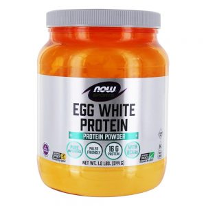 AGORA Sports Egg White Protein Powder sem sabor - 1.2 lbs. NOW Foods