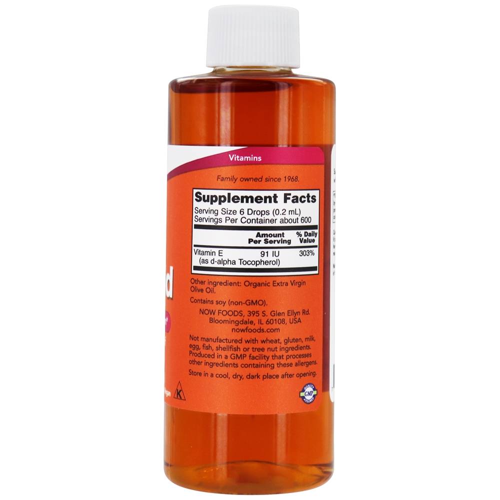 Vitamina E Líquida Natural Para Proteção Antioxidante 54600 UI - 4 fl. oz. NOW Foods - Imagem 2