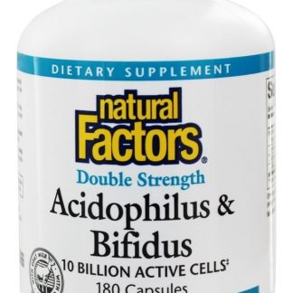Acidophilus & Bifidus Dupla Força - Cápsulas 180 Natural Factors