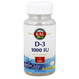 Vitamina D3 1000 UI - 100 Softgels Kal