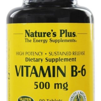 Liberação sustentada de vitamina B6 500 mg. - 90 Tablets Natures Plus