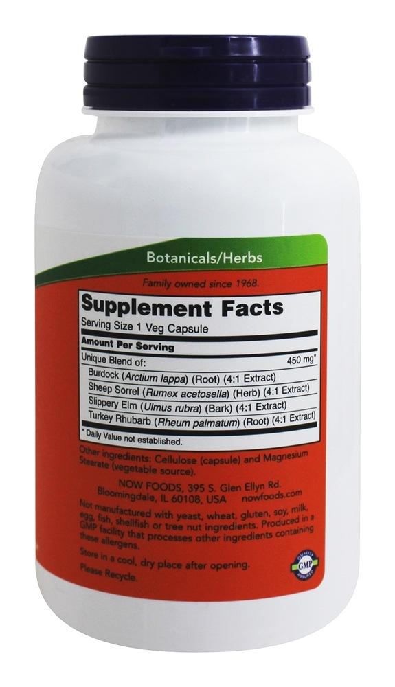 Extrato Ojibwa Herbal 450 mg. - 180 Cápsulas anteriormente Esiak NOW Foods - Imagem 2