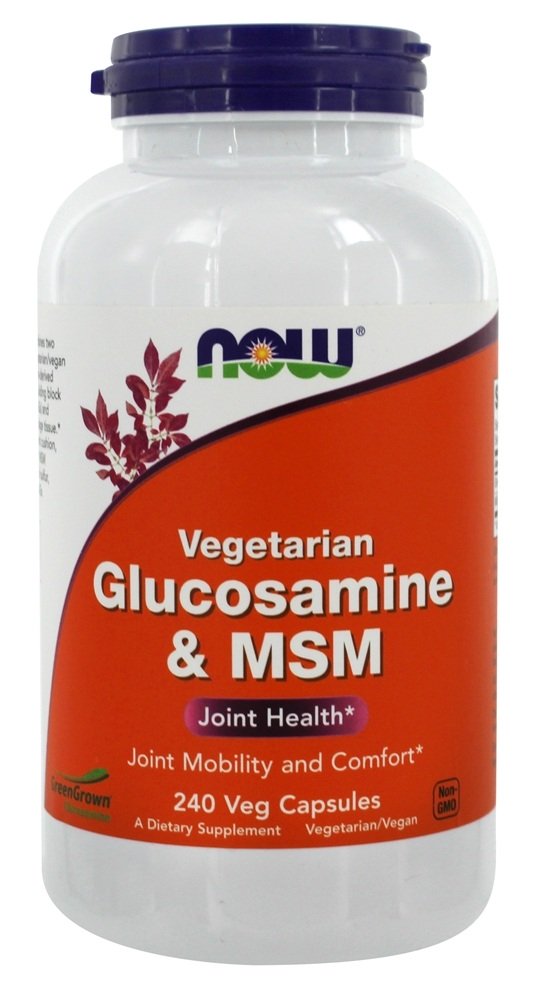 Glucosamina e MSM - Cápsulas vegetarianas 240 NOW Foods