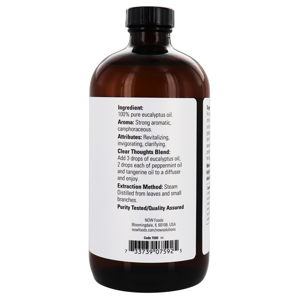 Óleo Essencial de Eucalipto 100% Pure - 16 fl. oz. NOW Foods - Imagem 2