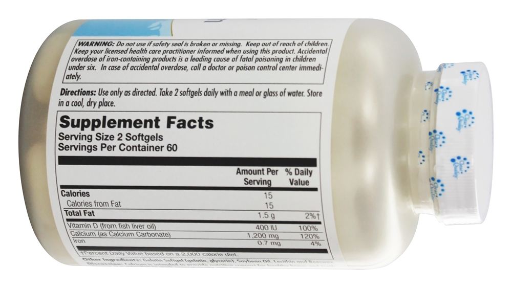 Cálcio Suave de Alta Potência 1200 mg. - 120 Softgels Kal - Imagem 2