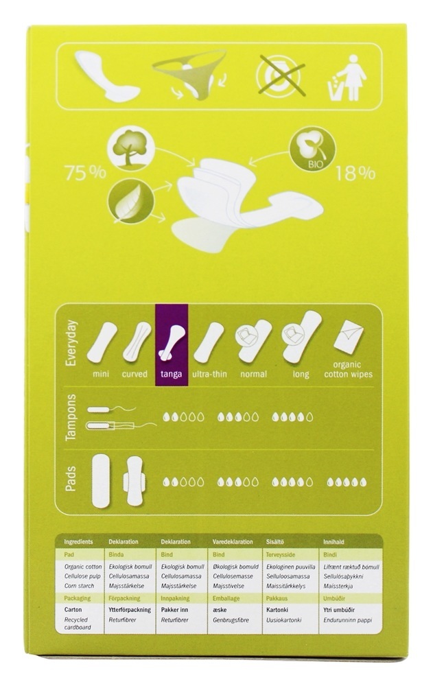 Algodão Natural Calcinha Forros Tanga - 30 Forro (s) Natracare - Imagem 2