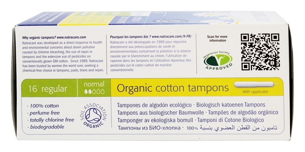 Tampões orgânicos 100 % algodão com aplicador regular - 16 Pacote (s) Natracare - Imagem 3