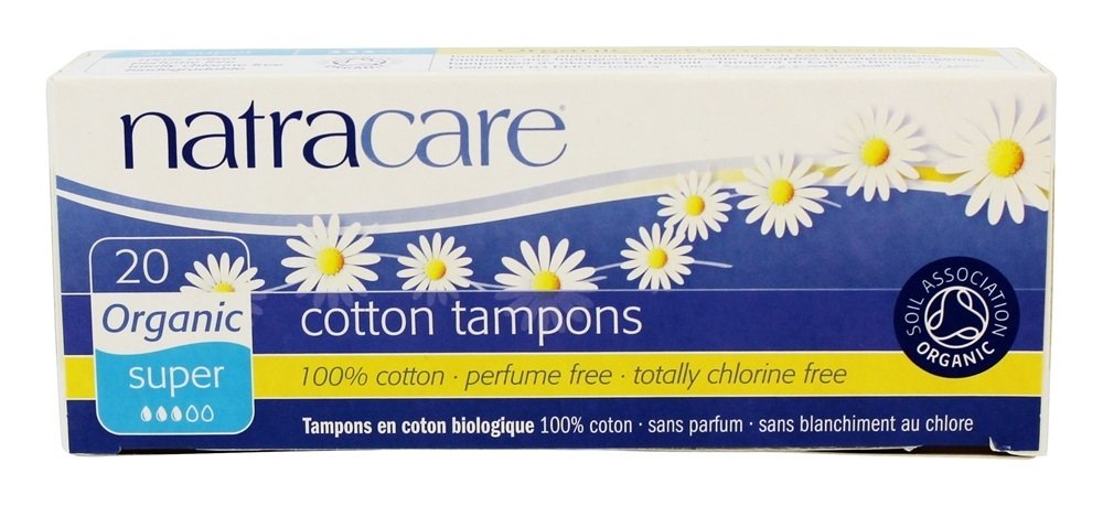 Orgânico 100% Algodão Tampões Super - 20 Pacote (s) Natracare