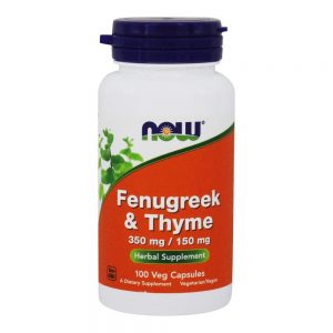 O feno-grego e tomilho 500 mg. - Cápsulas 100 NOW Foods