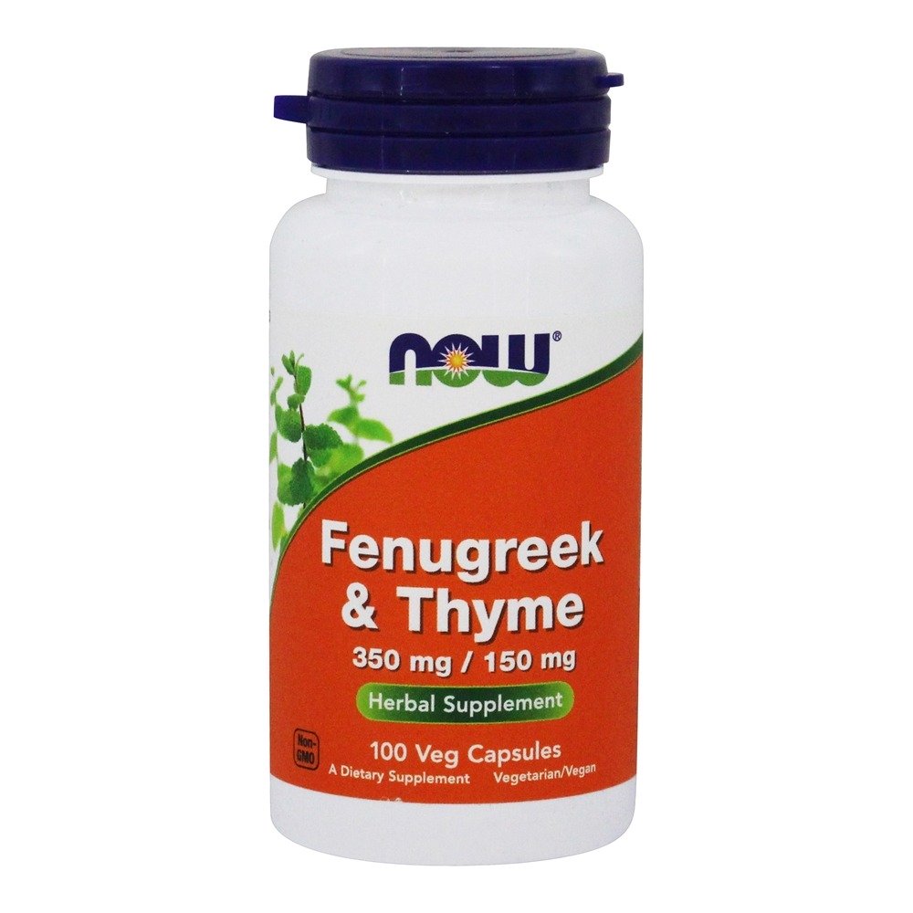 O feno-grego e tomilho 500 mg. - Cápsulas 100 NOW Foods