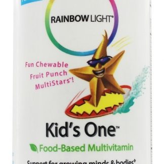 Kids' One Multivitamínico Infantil Sabor Ponche de Frutas - 90 comprimidos mastigáveis Rainbow Light