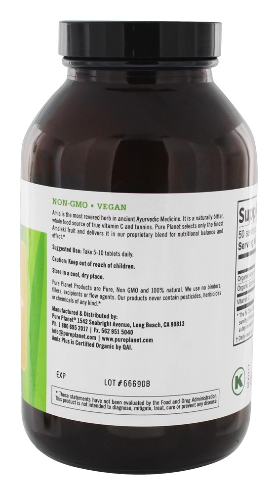Amla Orgânica Plus 500 mg. - 500 Tablets Pure Planet - Imagem 3