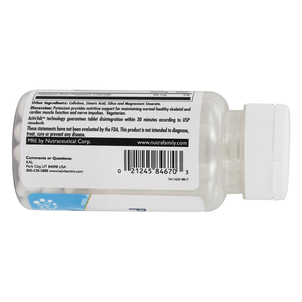 Cloreto de potássio 99 99 mg. - 100 Tablets Kal - Imagem 4