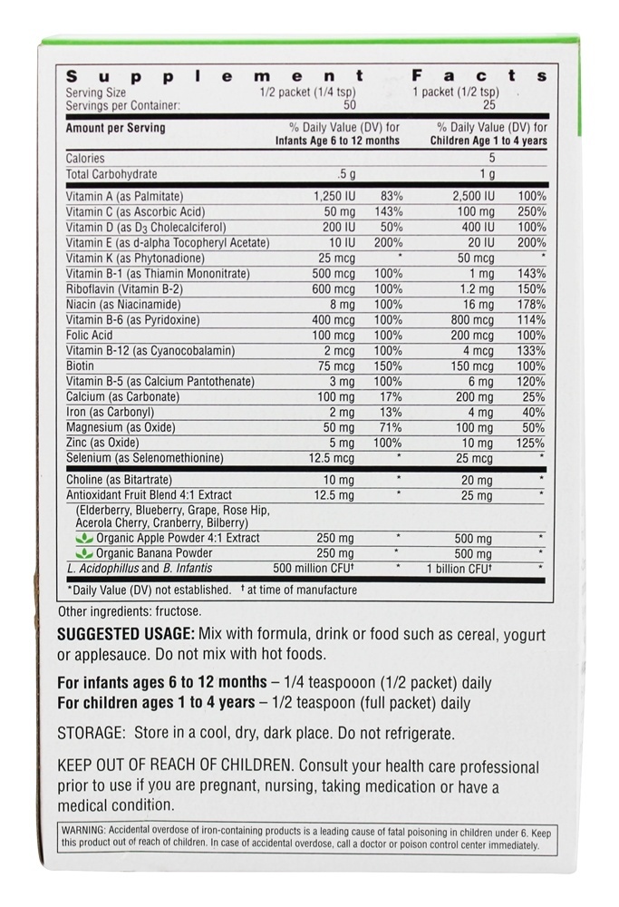 Pó Multivitamínico NutriStart - 25 Pacotes (s) Rainbow Light - Imagem 2