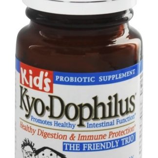 Digestão Saudável e Proteção Imunológica do Kyo-Dophilus Kid Suplemento Probiótico Sabor Baunilha - 60 comprimidos mastigáveis Kyolic