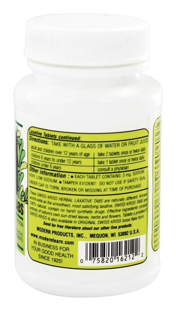Guias Swiss Kriss - 120 Tablets Modern Products - Imagem 2