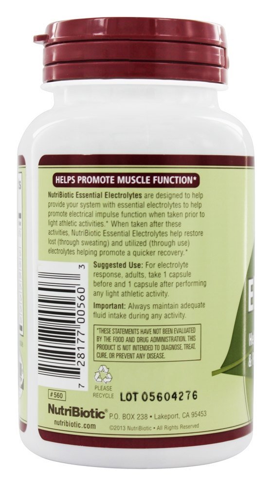 Eletrólito Essencial - Cápsulas Vegan 100 Nutribiotic - Imagem 3