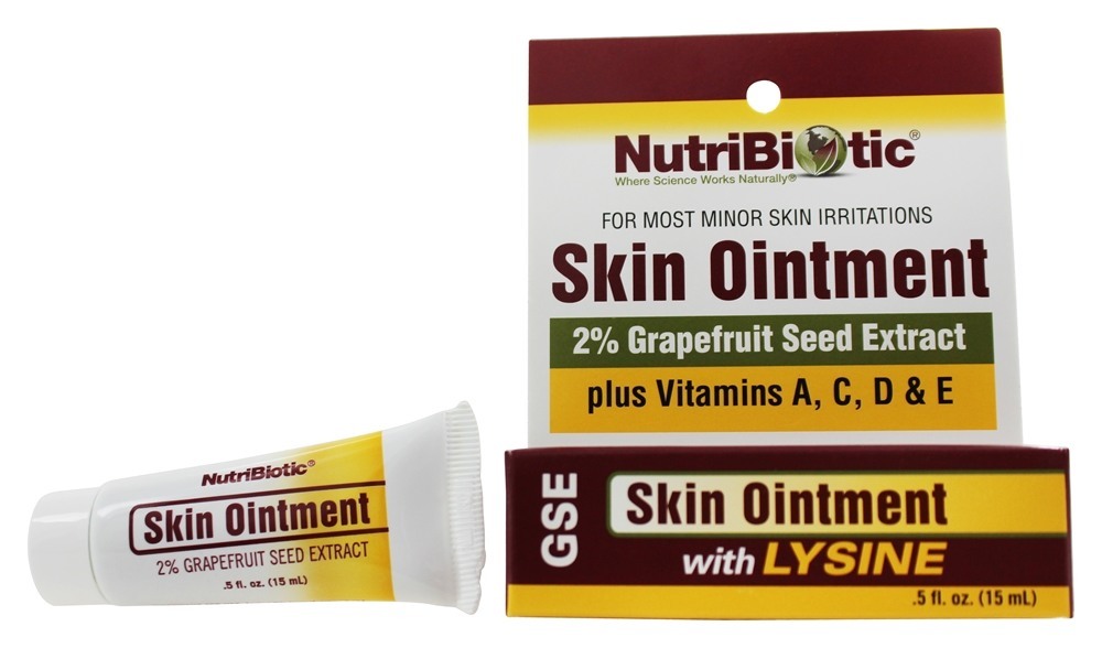 Pomada Para a Pele Com Lisina 2% de GSE - 0.5 fl. oz. Nutribiotic