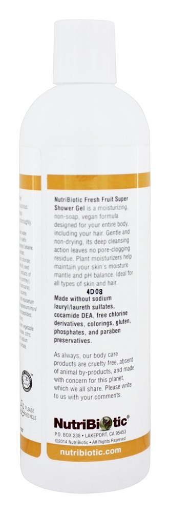 Champô super do Não-Sabão do gel do chuveiro com perfume do fruto fresco de GSE - 12 fl. oz. Nutribiotic - Imagem 3
